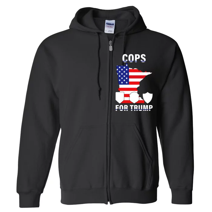 Cops For Trump Full Zip Hoodie