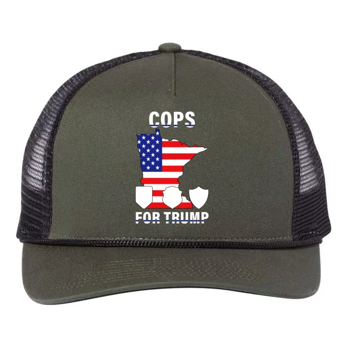 Cops For Trump Retro Rope Trucker Hat Cap