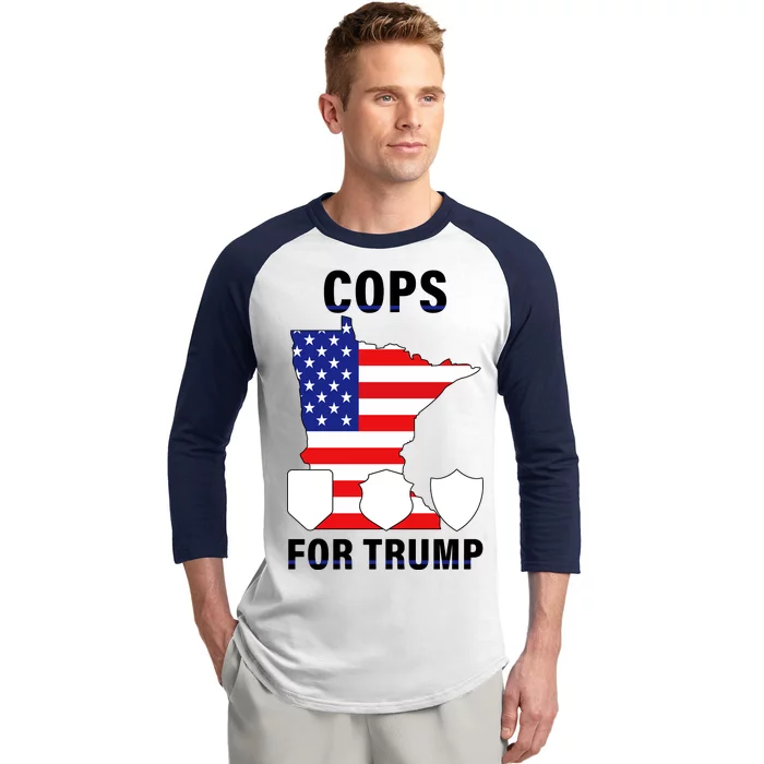 Cops For Trump Baseball Sleeve Shirt