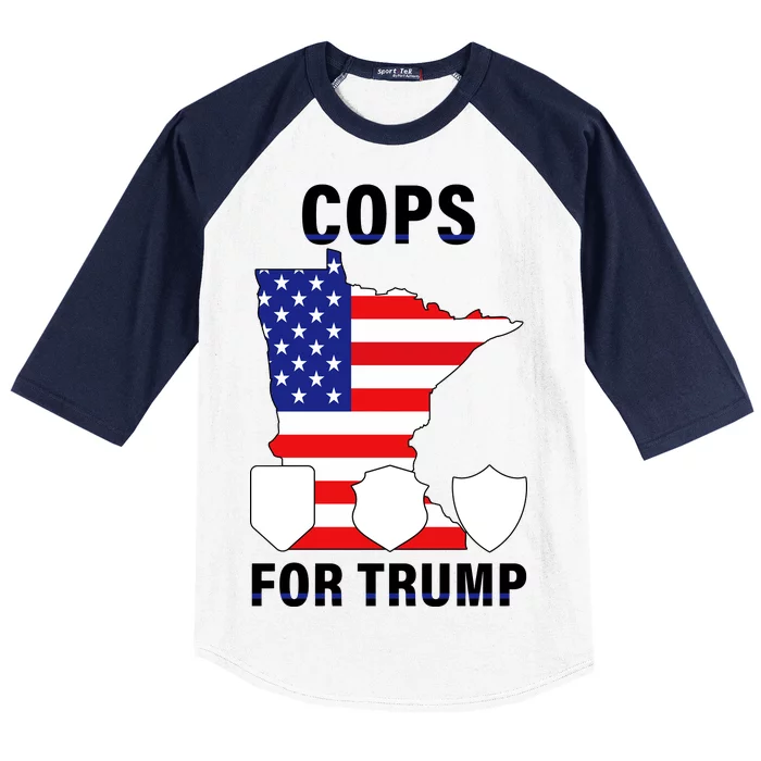 Cops For Trump Baseball Sleeve Shirt