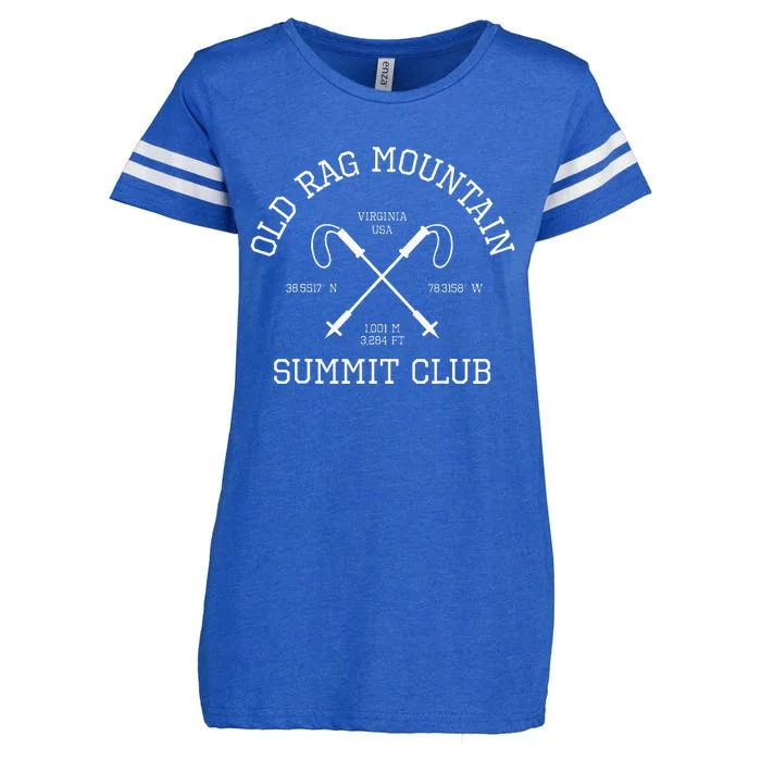 Climbed Old Rag Mountain Summit Club Hike Virginia Usa Enza Ladies Jersey Football T-Shirt