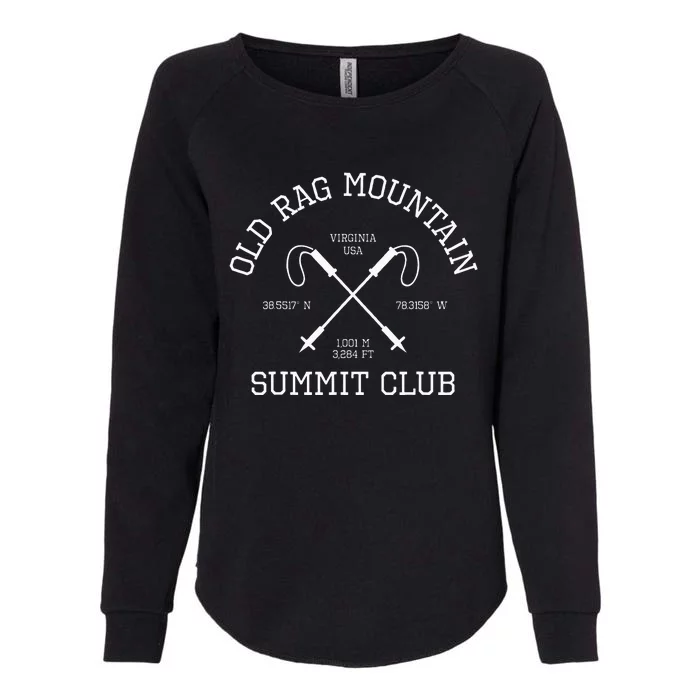 Climbed Old Rag Mountain Summit Club Hike Virginia Usa Womens California Wash Sweatshirt