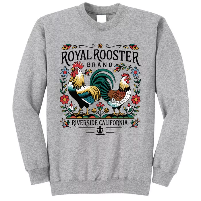 City Of Riverside California Royal Rooster Brand Tall Sweatshirt