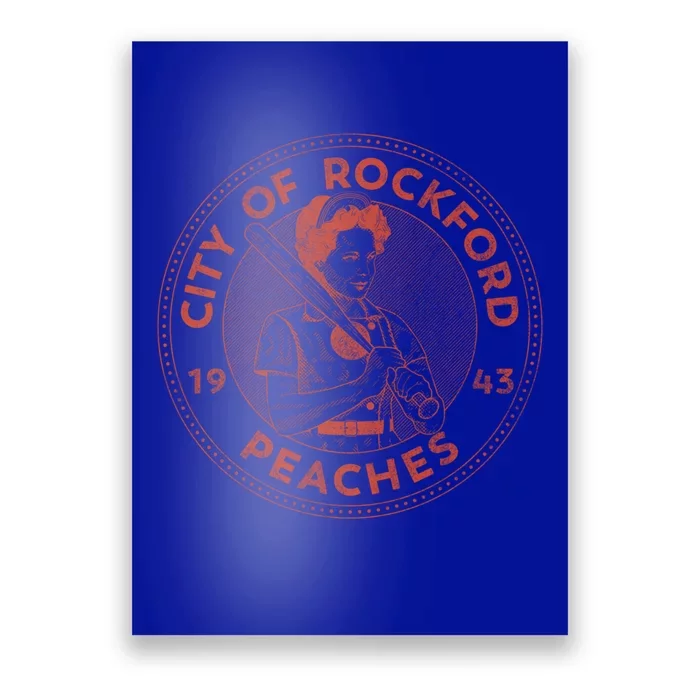 City Of Rockford Peaches Baseball Gift Poster