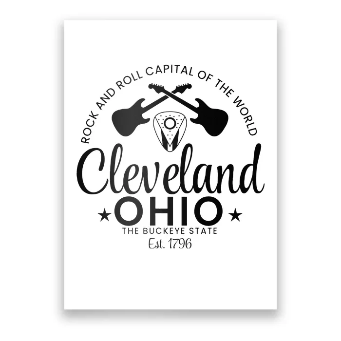 Cleveland Ohio Rock And Roll Capital Est 1796 Souvenir Poster