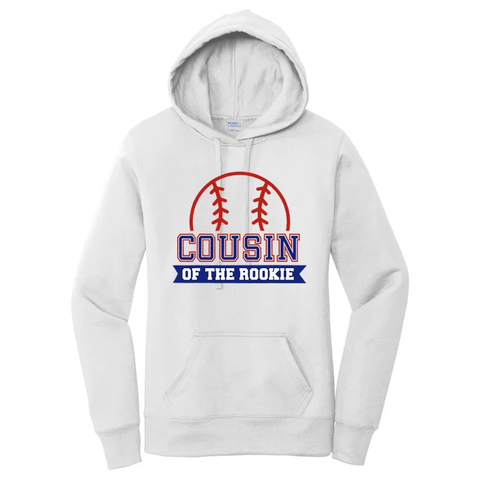 Cousin Of Rookie 1st Birthday Baseball Theme Matching Party Women's Pullover Hoodie