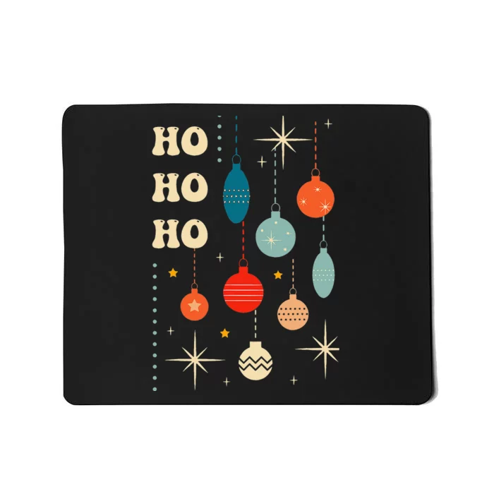 Christmas Ornaments Retro Winter Holiday Seasonal Mousepad