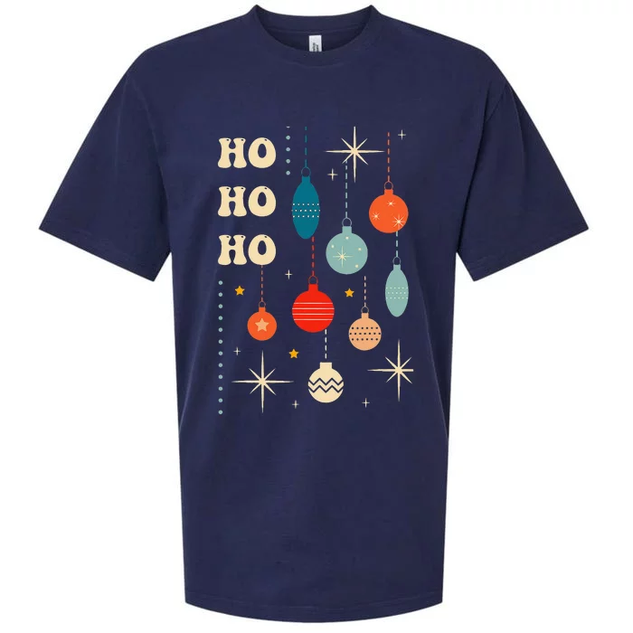 Christmas Ornaments Retro Winter Holiday Seasonal Sueded Cloud Jersey T-Shirt