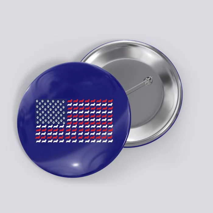 Corgi American Dog Flag Button