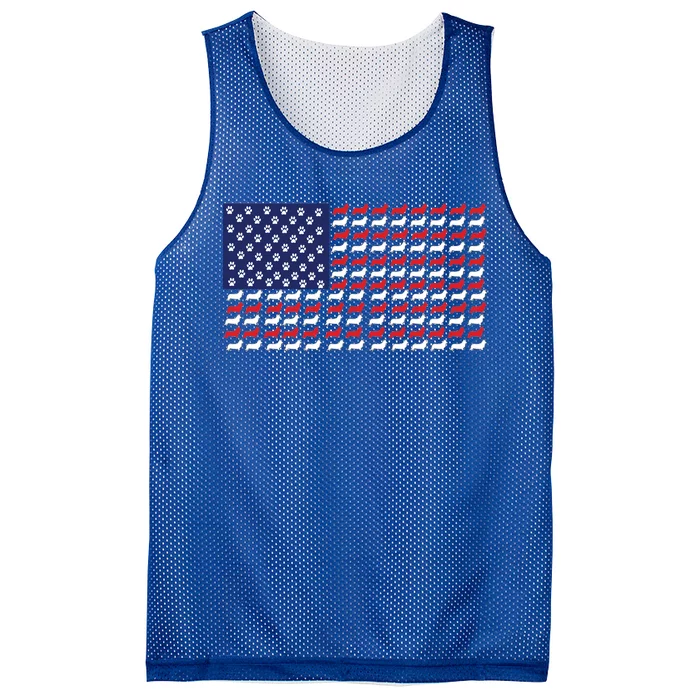 Corgi American Dog Flag Mesh Reversible Basketball Jersey Tank