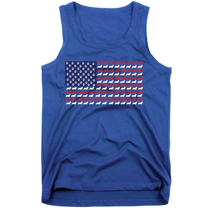 Corgi American Dog Flag Tank Top