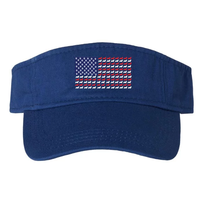 Corgi American Dog Flag Valucap Bio-Washed Visor