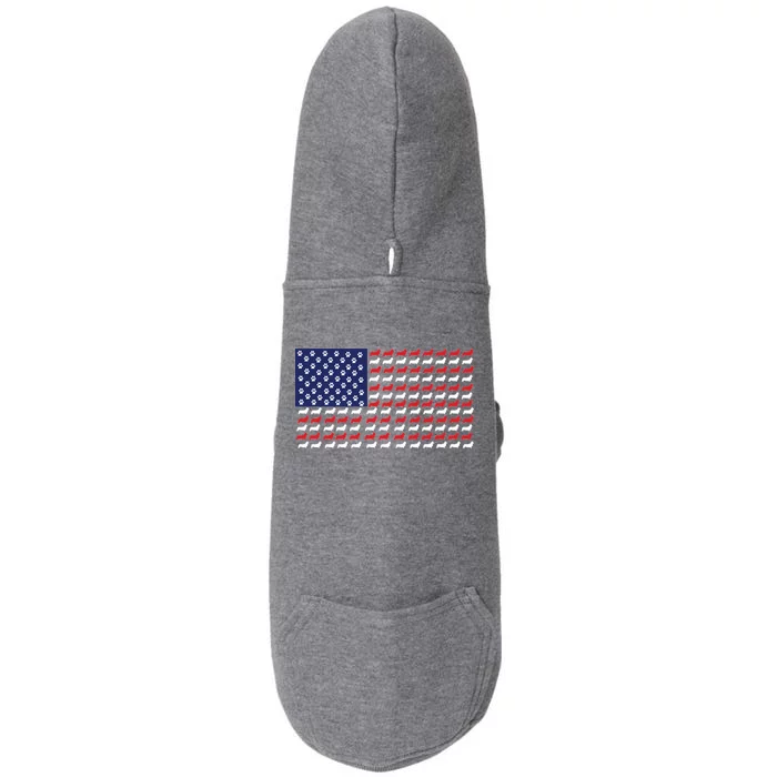 Corgi American Dog Flag Doggie 3-End Fleece Hoodie