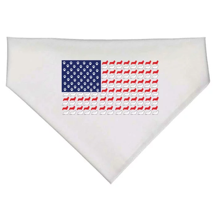 Corgi American Dog Flag USA-Made Doggie Bandana