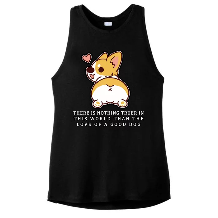 Corgi Butt Love A Dog Ladies Tri-Blend Wicking Tank