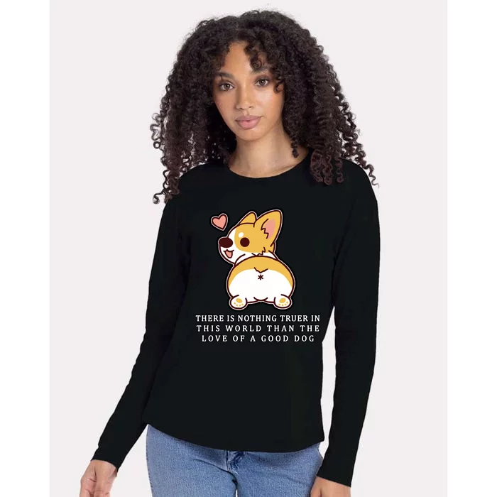 Corgi Butt Love A Dog Womens Cotton Relaxed Long Sleeve T-Shirt