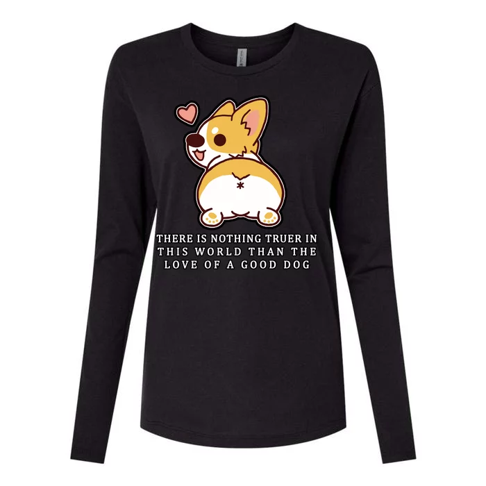 Corgi Butt Love A Dog Womens Cotton Relaxed Long Sleeve T-Shirt