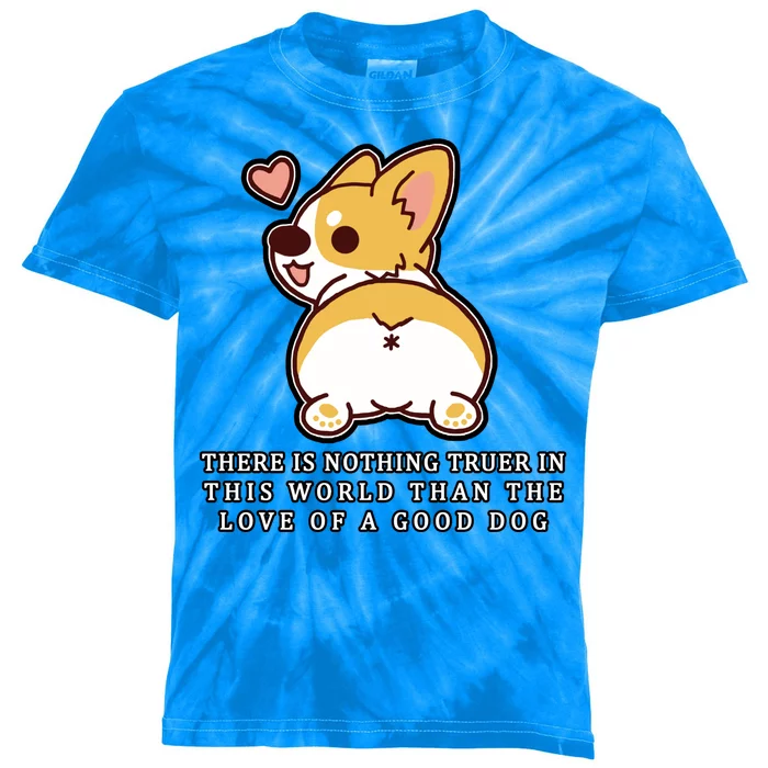 Corgi Butt Love A Dog Kids Tie-Dye T-Shirt