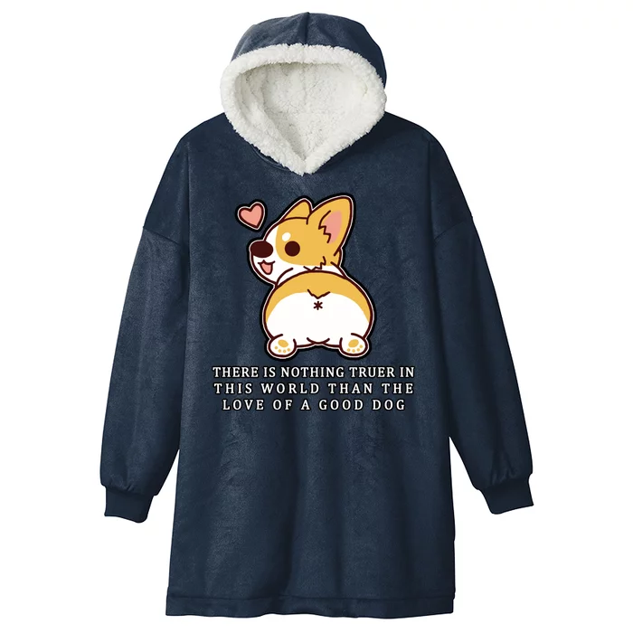 Corgi Butt Love A Dog Hooded Wearable Blanket