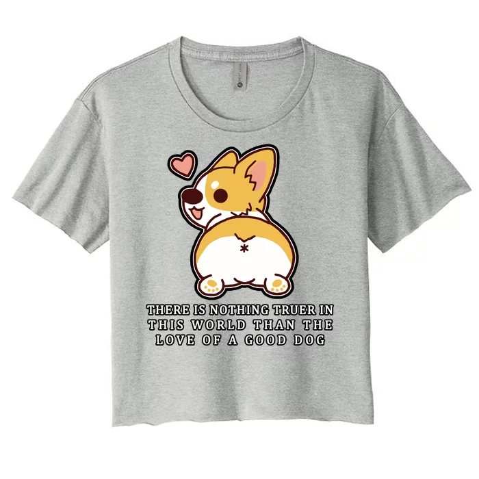 Corgi Butt Love A Dog Women's Crop Top Tee