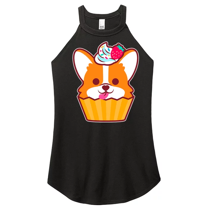 Corgi Cupcake Kawii Women’s Perfect Tri Rocker Tank