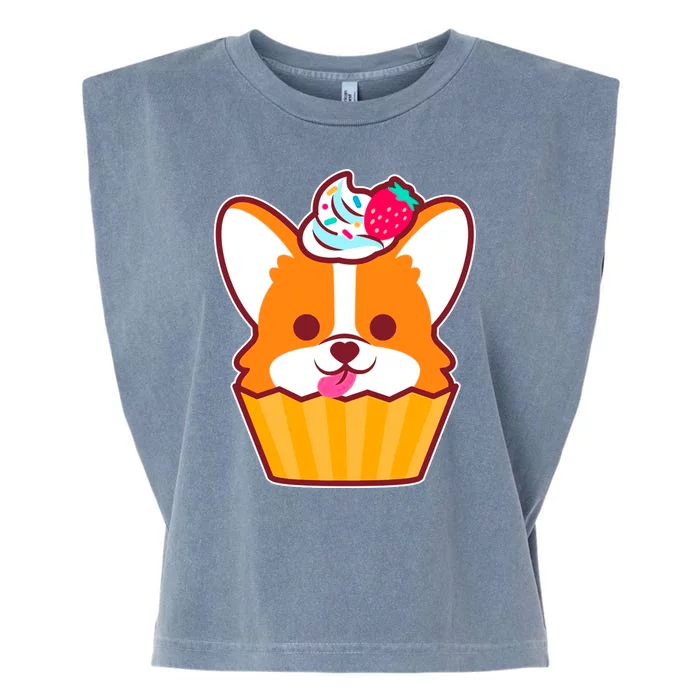 Corgi Cupcake Kawii Garment-Dyed Women's Muscle Tee