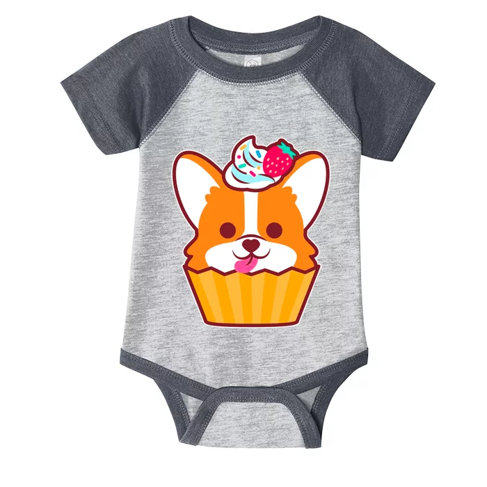 Corgi Cupcake Kawii Infant Baby Jersey Bodysuit