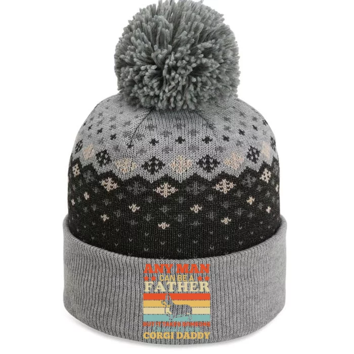 Corgi Father The Baniff Cuffed Pom Beanie