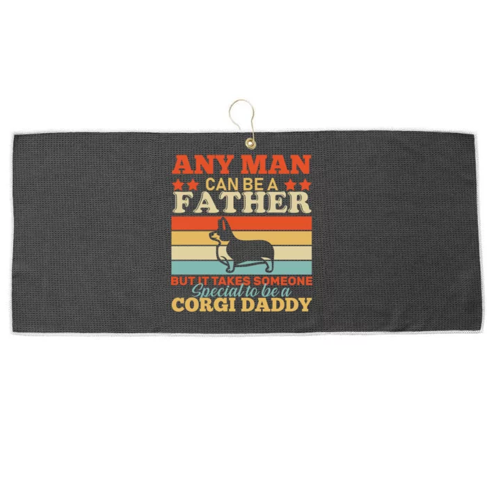 Corgi Father Large Microfiber Waffle Golf Towel