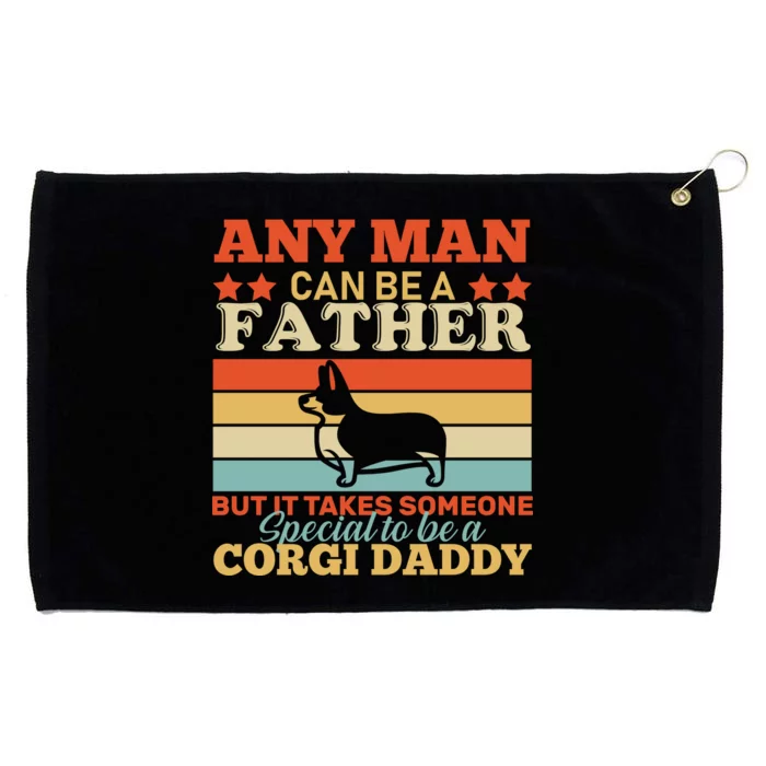 Corgi Father Grommeted Golf Towel