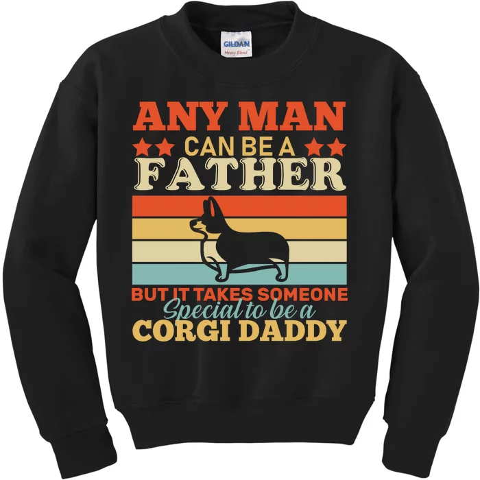 Corgi Father Kids Sweatshirt