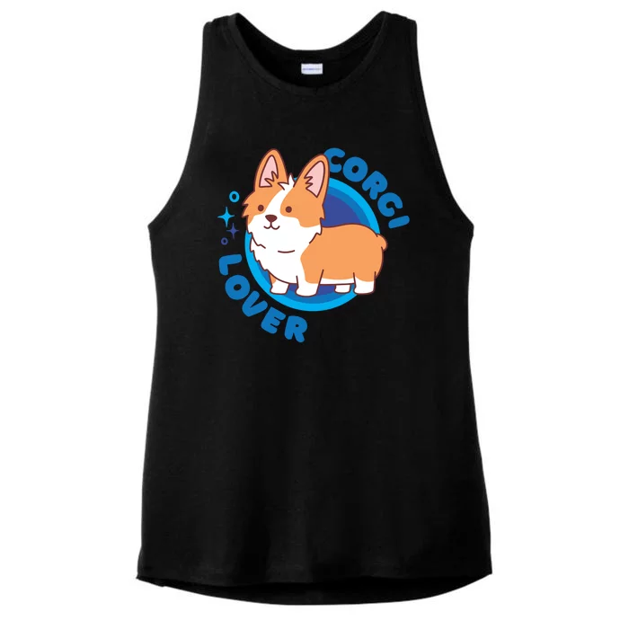 Corgi Lover Ladies Tri-Blend Wicking Tank