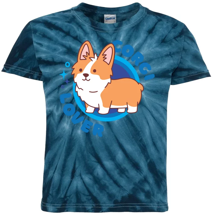 Corgi Lover Kids Tie-Dye T-Shirt