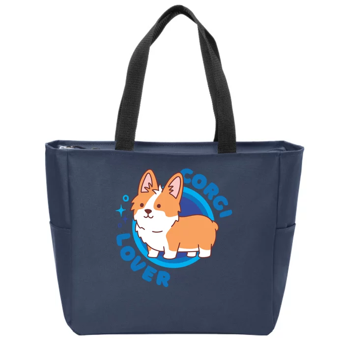 Corgi Lover Zip Tote Bag