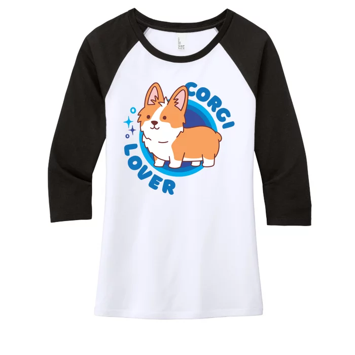 Corgi Lover Women's Tri-Blend 3/4-Sleeve Raglan Shirt