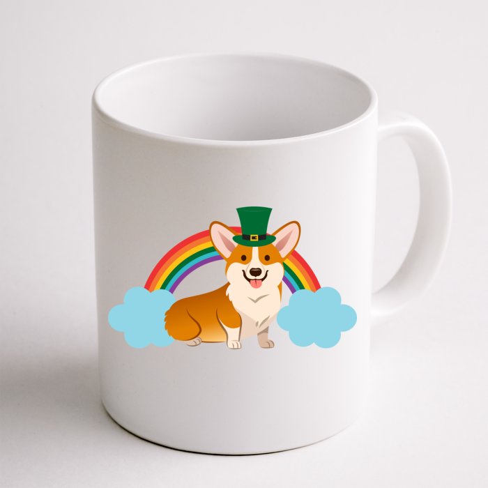 Corgi St. Patrick's Day Rainbow Front & Back Coffee Mug