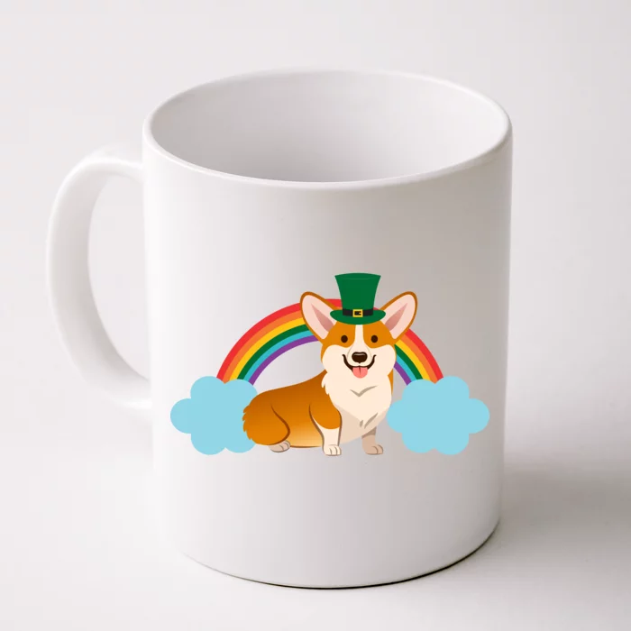 Corgi St. Patrick's Day Rainbow Front & Back Coffee Mug