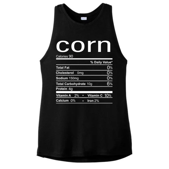 Corn Nutritional Facts Funny Thanksgiving Ladies Tri-Blend Wicking Tank