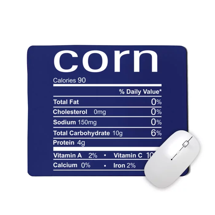 Corn Nutritional Facts Funny Thanksgiving Mousepad