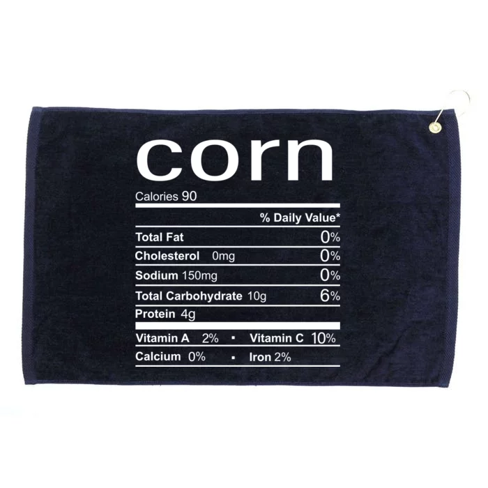 Corn Nutritional Facts Funny Thanksgiving Grommeted Golf Towel