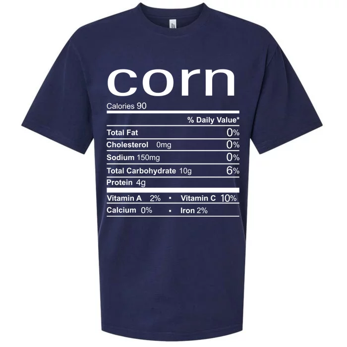 Corn Nutritional Facts Funny Thanksgiving Sueded Cloud Jersey T-Shirt