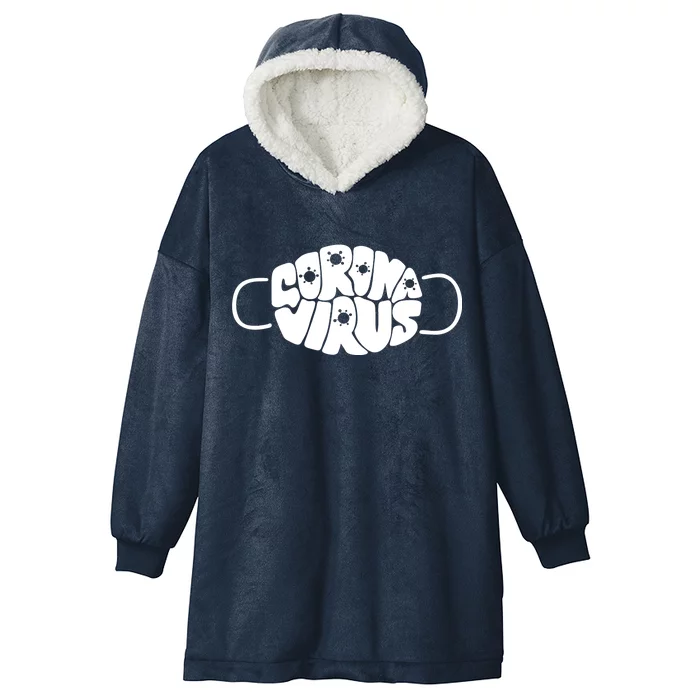 Corona Virus Face Mask Hooded Wearable Blanket