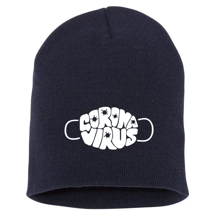 Corona Virus Face Mask Short Acrylic Beanie