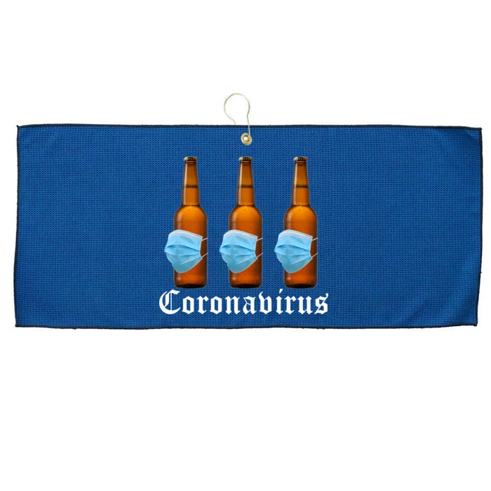 Coronavirus Funny Beer Doctor Large Microfiber Waffle Golf Towel