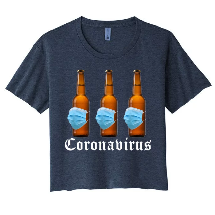 Coronavirus Funny Beer Doctor Women's Crop Top Tee