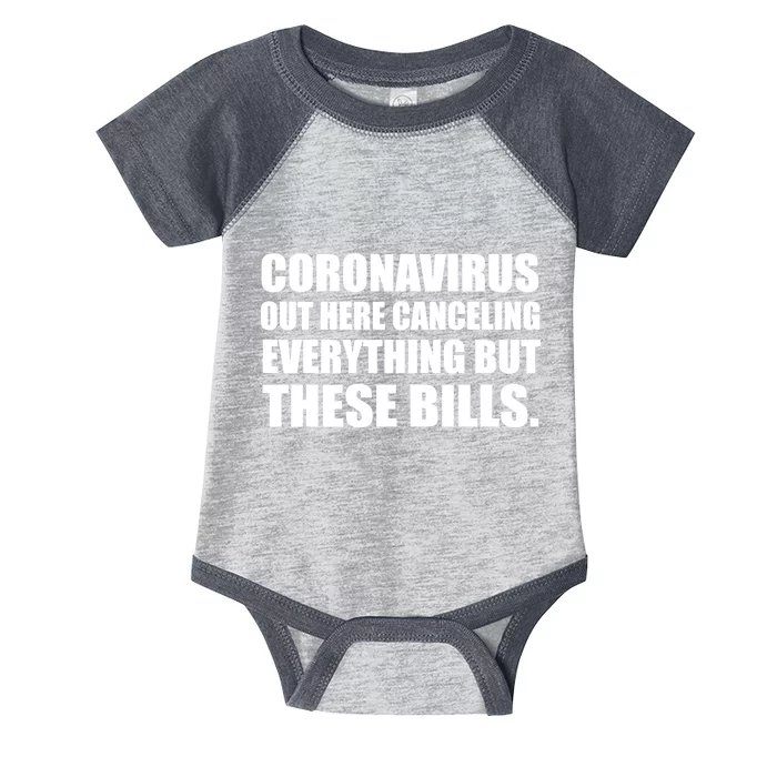 Coronavirus Out Here Canceling Everything But These Bills Infant Baby Jersey Bodysuit