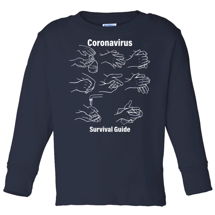 Coronavirus Survival Guide Toddler Long Sleeve Shirt