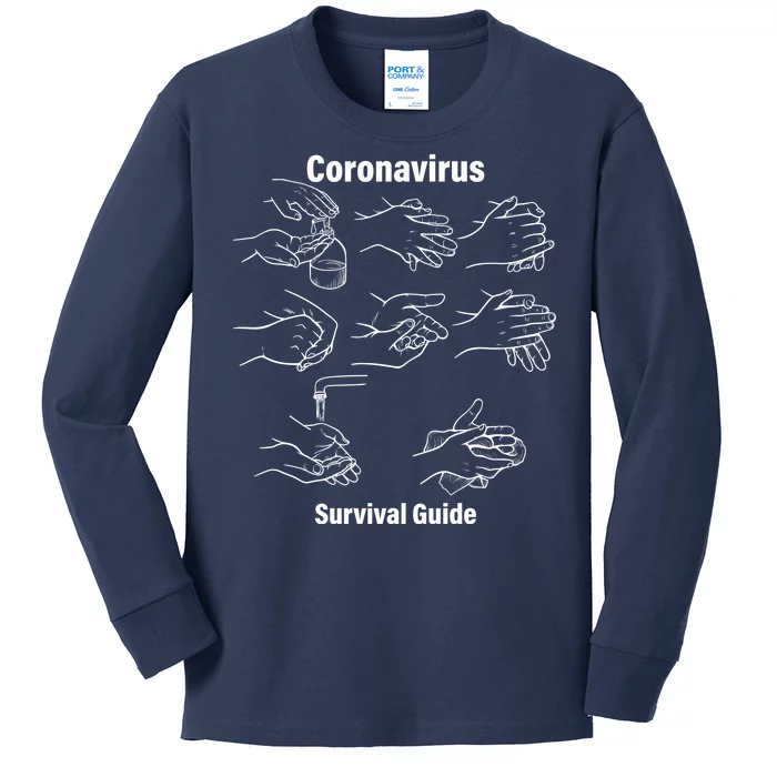 Coronavirus Survival Guide Kids Long Sleeve Shirt