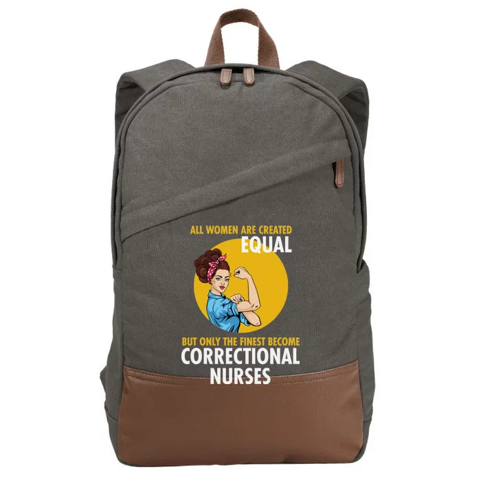 Correctional Nurse Cotton Canvas Backpack