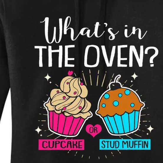 Cupcake Or Stud Muffin Gender Reveal Women's Pullover Hoodie